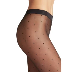 Hot Dot Pattern Tights Black Women Hosiery