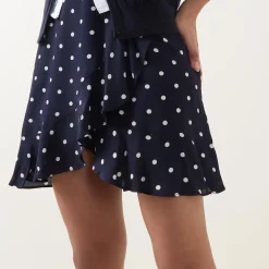 Best Dot Wrap Mini Skirt Women Skirts
