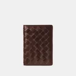 Discount Double Fold Woven Leather Cardholder Women Wallets