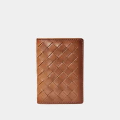 Clearance Double Fold Woven Leather Cardholder Women Wallets