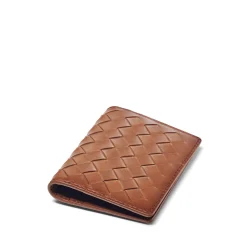 Clearance Double Fold Woven Leather Cardholder Women Wallets