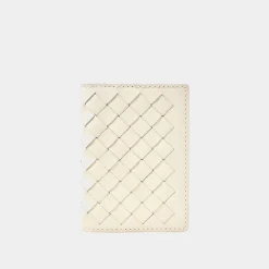 Clearance Double Fold Woven Leather Cardholder Women Wallets