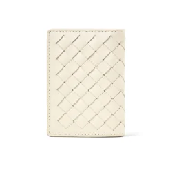 Clearance Double Fold Woven Leather Cardholder Women Wallets