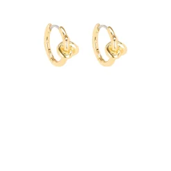 Online Double Knot Huggies Hoop Earrings Women Earrings