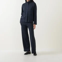 Outlet Double Pocket Check Jacket Women Coats & Jackets