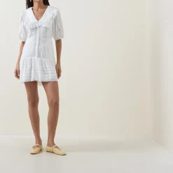 New Dove Embroidered Mini Dress Women Dresses