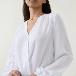 Sale Draped Wrap Blouse Women Tops