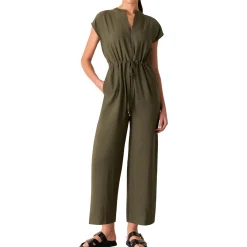 Sale Drawstring Pocket Jumpsuit Women Jumpsuits