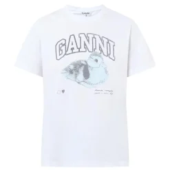 Online Duckie Print Logo T-Shirt Women Tops