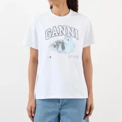 Online Duckie Print Logo T-Shirt Women Tops