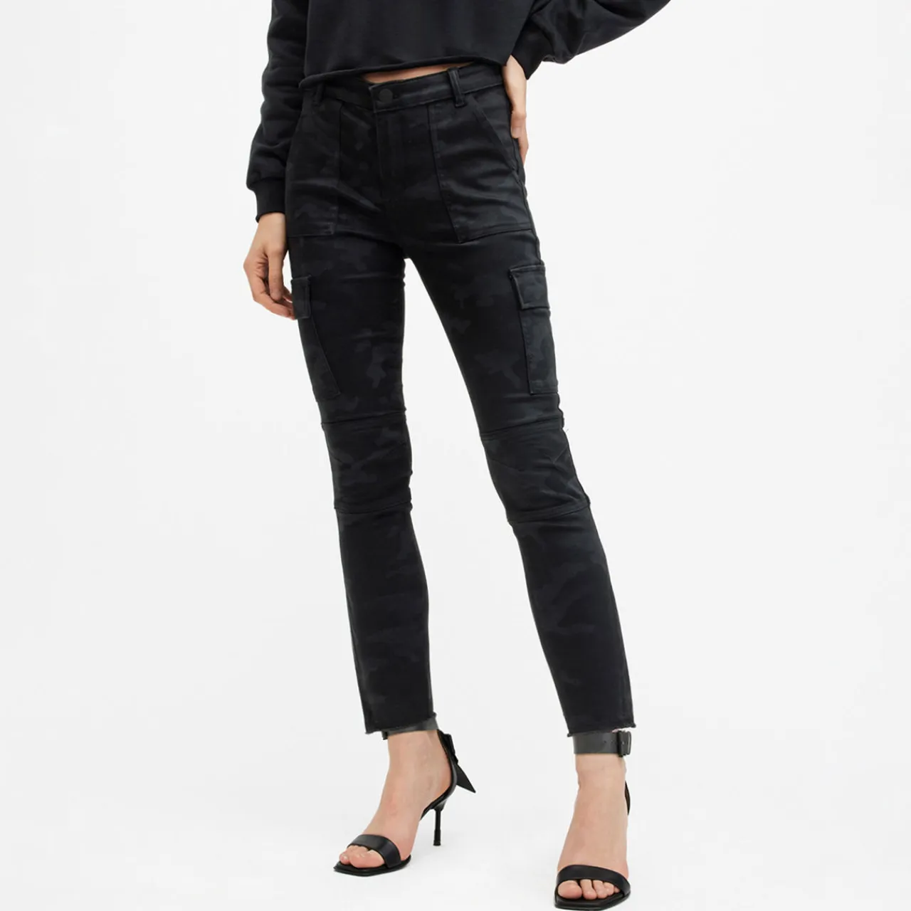 Online Duran Camo Cargo Mid-Rise Skinny Jeans Women Denim