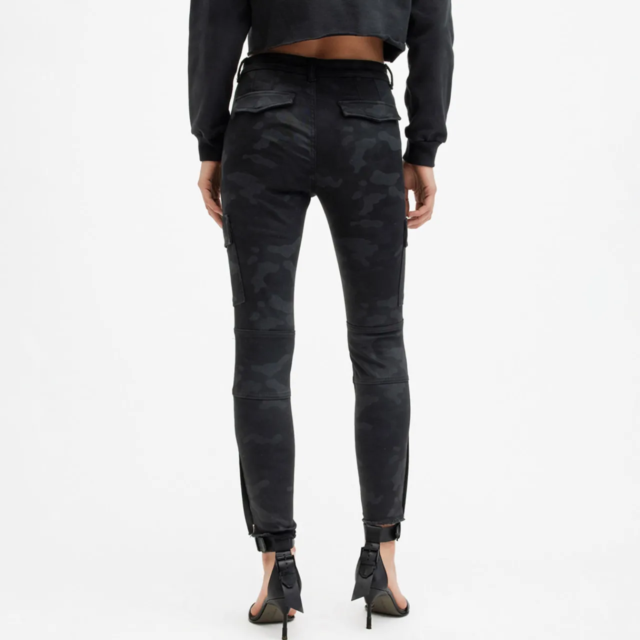 Online Duran Camo Cargo Mid-Rise Skinny Jeans Women Denim