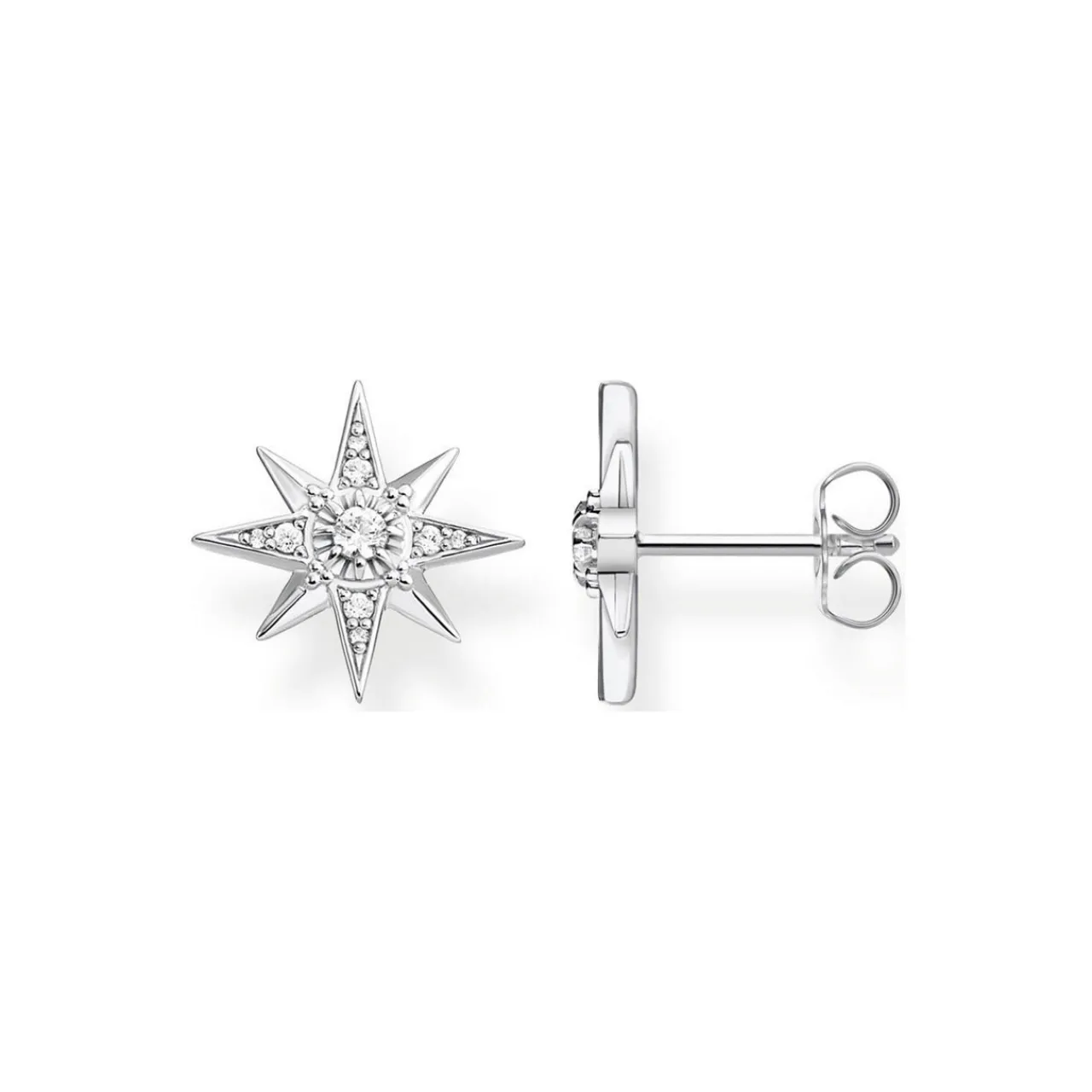 New Ear Studs Star Silver Women Earrings