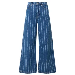 Discount Ecube Pinstripe Straight Leg Jeans Women Denim