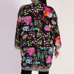 Clearance Eden Floral Embellished Kimono Women Tops