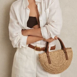 New Eden Raffia Woven Tote Bag Women Crossbody Bags|Tote Bags