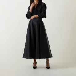 Clearance Edie High-Rise Organza Flared Skirt Women Skirts