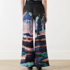 Discount Eileen Printed Wide-Leg Trousers Women Trousers & Shorts