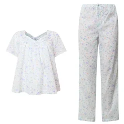 Elba Pansy Print Pyjama Set Women Sleepwear