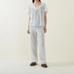Elba Pansy Print Pyjama Set Women Sleepwear