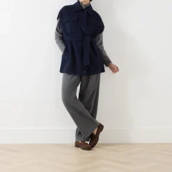 Best Elegia Belted Overshirt Women Coats & Jackets