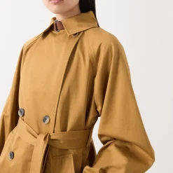 Best Elis Double-Breasted Belted Trench Coat Women Coats & Jackets