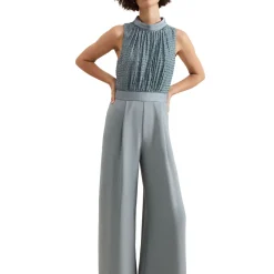 New Eliza Textured Wide Leg Jumpsuit Women Jumpsuits