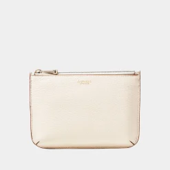 Hot Ella Medium Grained Leather Pouch Women Clutch Bags