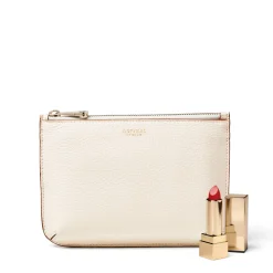 Hot Ella Medium Grained Leather Pouch Women Clutch Bags