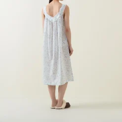 Elle Pansy Print Night Dress Women Sleepwear