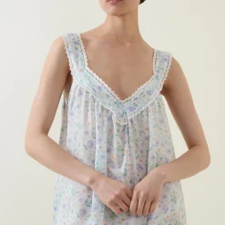Elle Pansy Print Night Dress Women Sleepwear