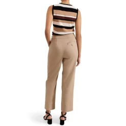 New Ellwood Textured Straight Leg Trousers Women Trousers & Shorts