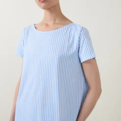 Best Elva Stripe Night Dress Women Sleepwear