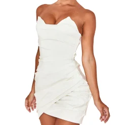 Emanuela Draped Mini Dress Women Dresses