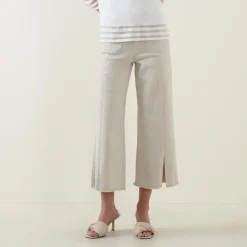 New Embellished Cropped Culotte Jeans Women Denim