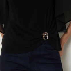 Best Embellished Gathered Top Women Tops