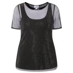 Best Embellished Mesh Top Women Tops