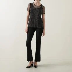 Best Embellished Mesh Top Women Tops