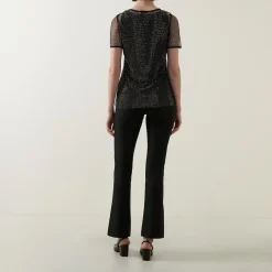Best Embellished Mesh Top Women Tops