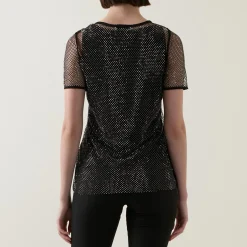 Best Embellished Mesh Top Women Tops