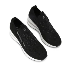 Outlet Embellished Zip-Knit Platform Trainers Women Trainers