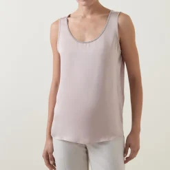 Embellished-Trim Tank Top Women Tops