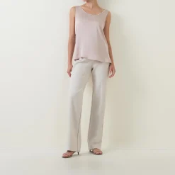 Embellished-Trim Tank Top Women Tops