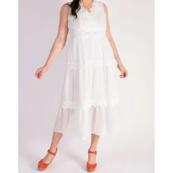 Online Embroidered Tiered Dress Women Dresses