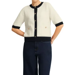 Emily Contrast Trim Cardigan Women Sweaters & Cardigans