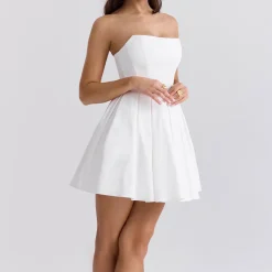 Online Emmanuela Pleated Mini Dress Women Dresses