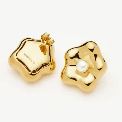 Discount Eny Puffy Daisy Oversized Stud Earrings Women Earrings