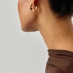 Hot Eny Puffy Medium Hoop Earrings Women Earrings