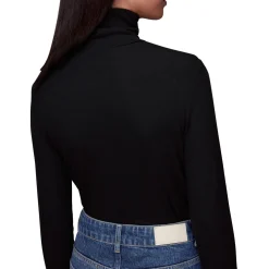 Sale Essential Ribbed Polo Neck Women Sweaters & Cardigans