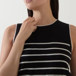 Discount Esther Striped Knit Tank Top Women Sweaters & Cardigans